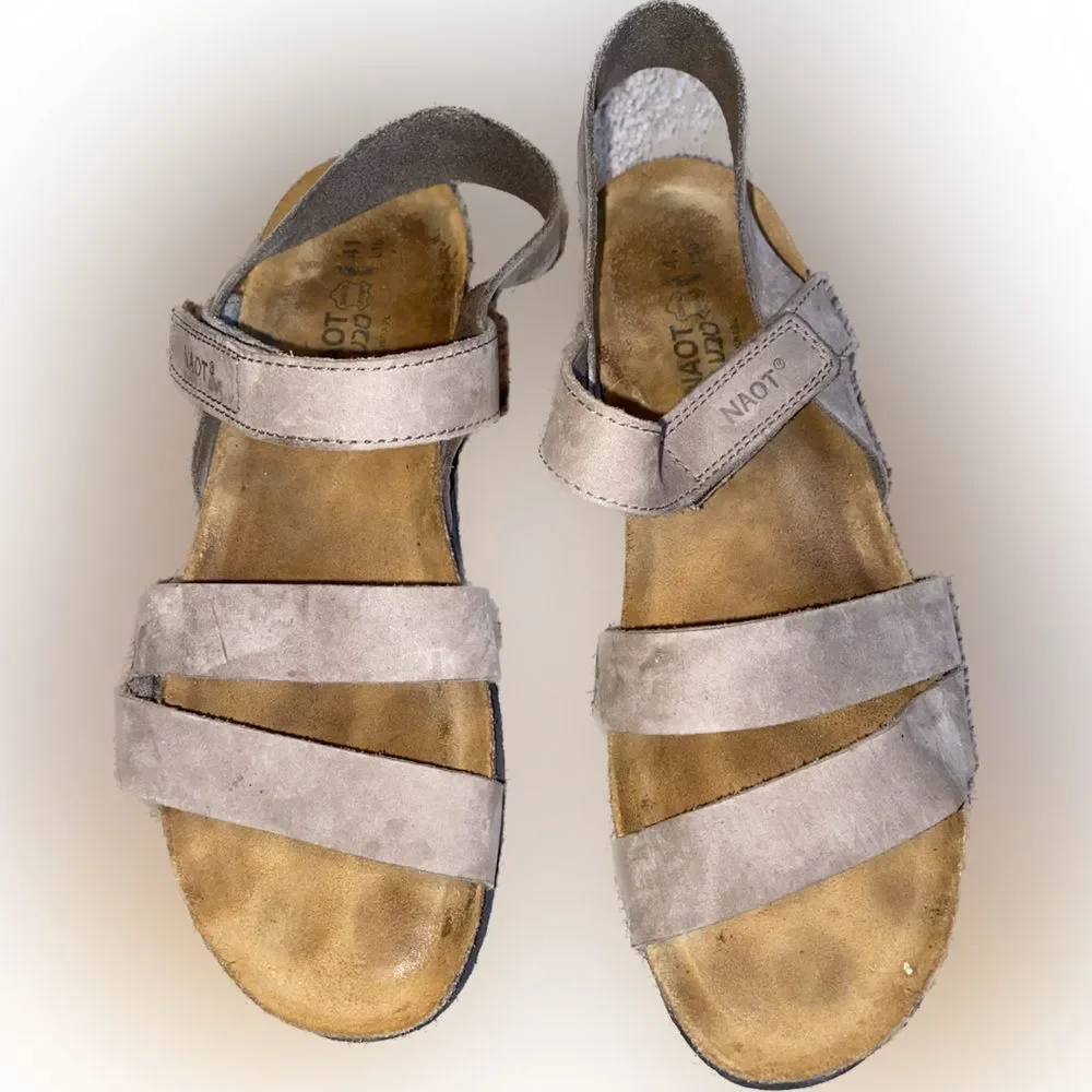 Naot Kayla Wedge Stone Leather Women’s Size EU 41 US 10
